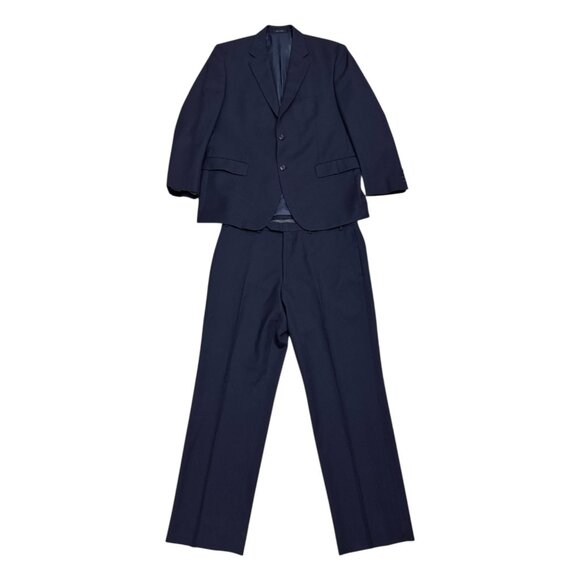 CALVIN KLEIN Pinstripe Luxury Designer Business Formal Blazer & Jacket Suit 36R - Picture 8 of 10